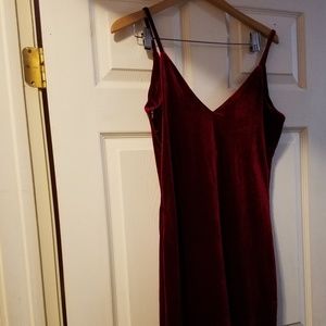 NEW Velvet Wine Red Dress